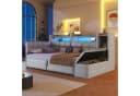 Merax Daybett 90x200cm Samt mit LED, USB & Bettkasten Bild 2