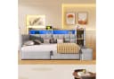 Merax Daybett 90x200cm Samt mit LED, USB & Bettkasten Bild 3