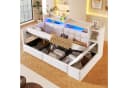 Merax Daybett mit LED, USB & Bettkasten Samt Bild 1