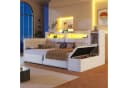 Merax Daybett mit LED, USB & Bettkasten Samt Bild 2