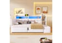 Merax Daybett mit LED, USB & Bettkasten Samt Bild 3