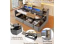 Merax Daybett Samt Grau mit LED, USB & Bettkasten Bild 5