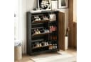 Merax Schuhschrank Naturholzoptik Schwarz 12 Paar Bild 1