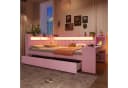 Merax Daybett 140x200 mit LED, USB, Schreibtisch & Schubladen Bild 2