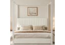 Merax Himmelbett 180x200 Samtbeige Himmelgestell Bild 1