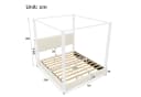 Merax Himmelbett 180x200 Samtbeige Himmelgestell Bild 4