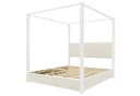 Merax Himmelbett 180x200 Samtbeige Himmelgestell Bild 5