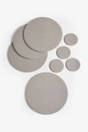 Next Platzset 4 Untersetzer und 4 Tischsets, 8er-Pack, Beige Kunstleder Bild 2