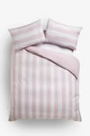 Next Bett-Set mit Bettbezug und Kissenbezug Rosa/Weiß Streifen Bild 2