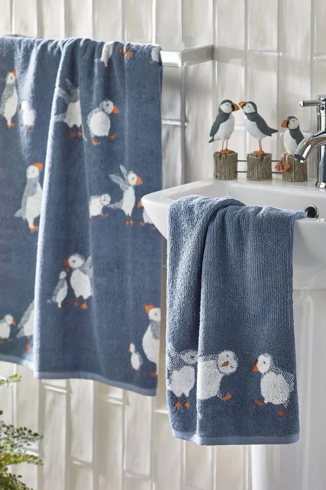 Next Handtuch Papageientaucher Blau 1-Stück