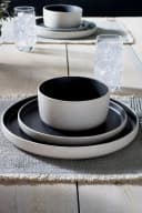 Next Tafelservice 12-teilig Schwarz Steingut Bild 1