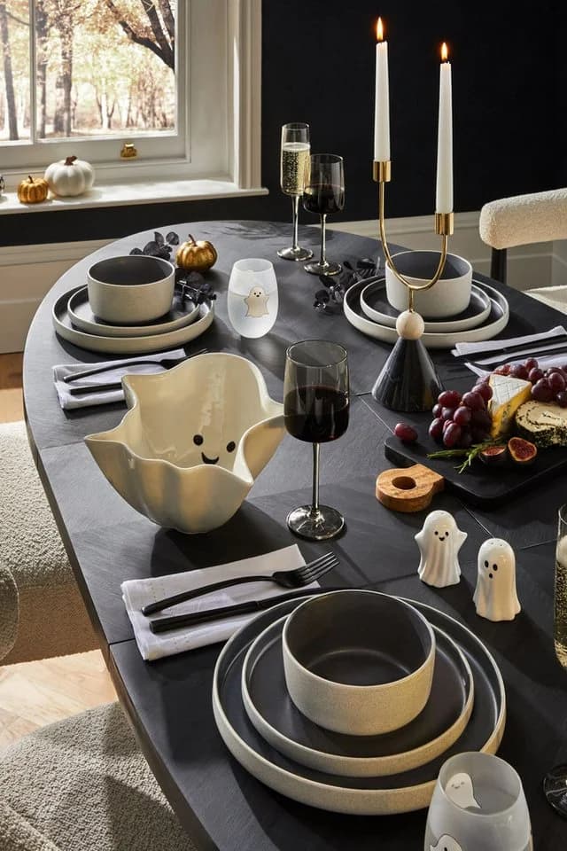 Next Tafelservice 12-teilig Schwarz Steingut - Bild 3