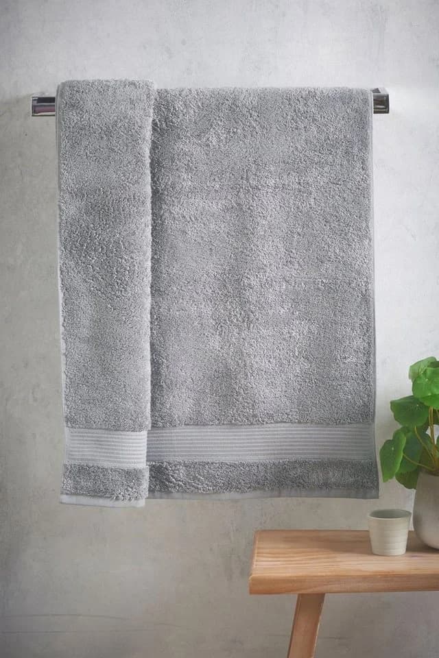 Next Handtuch aus ägyptischer Baumwolle Grau - Bild 2