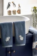 Next Waschlappen 2er Set Papageientaucher Blau Baumwolle Bild 1