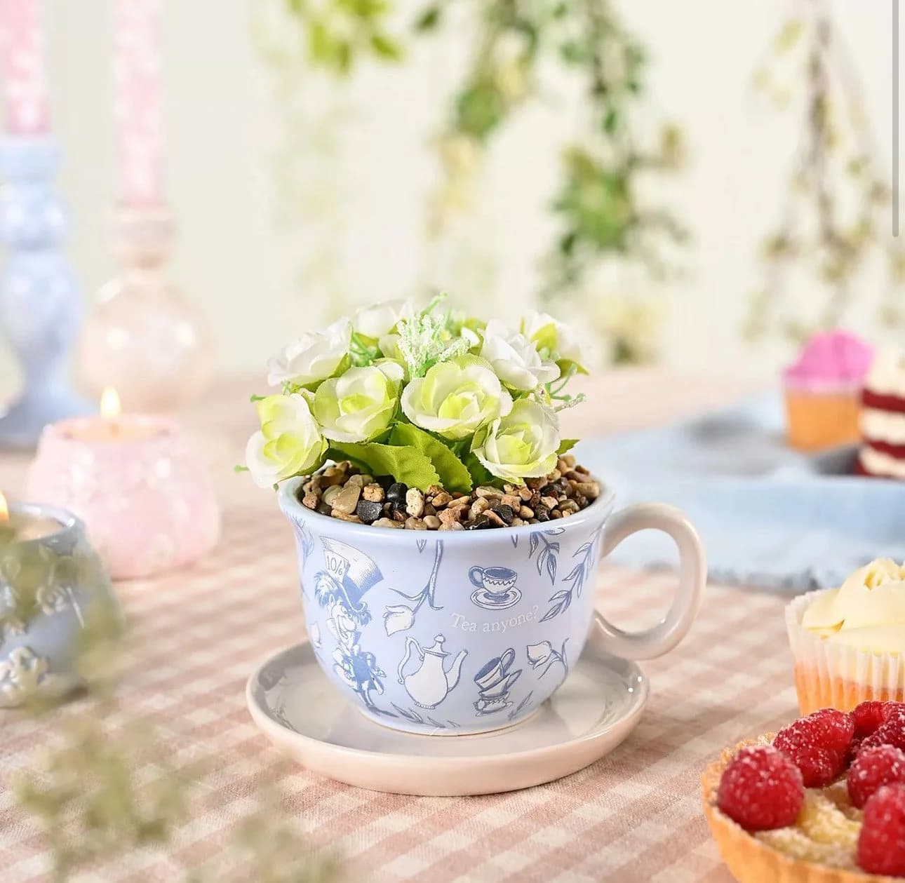 Disney Alice im Wunderland Teetasse mit Pflanze & Untersetzer