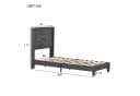 Flieks Polsterbett Einzelbett Leinen Grau 90x200cm Bild 3