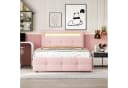 Flieks Polsterbett mit LED und Schubladen Rosa Bild 1