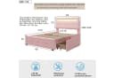 Flieks Polsterbett mit LED und Schubladen Rosa Bild 4