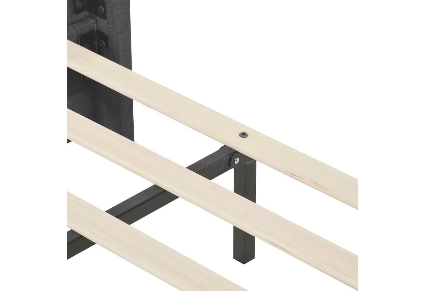 Flieks Polsterbett 140x200cm Grau Leinen - Bild 5