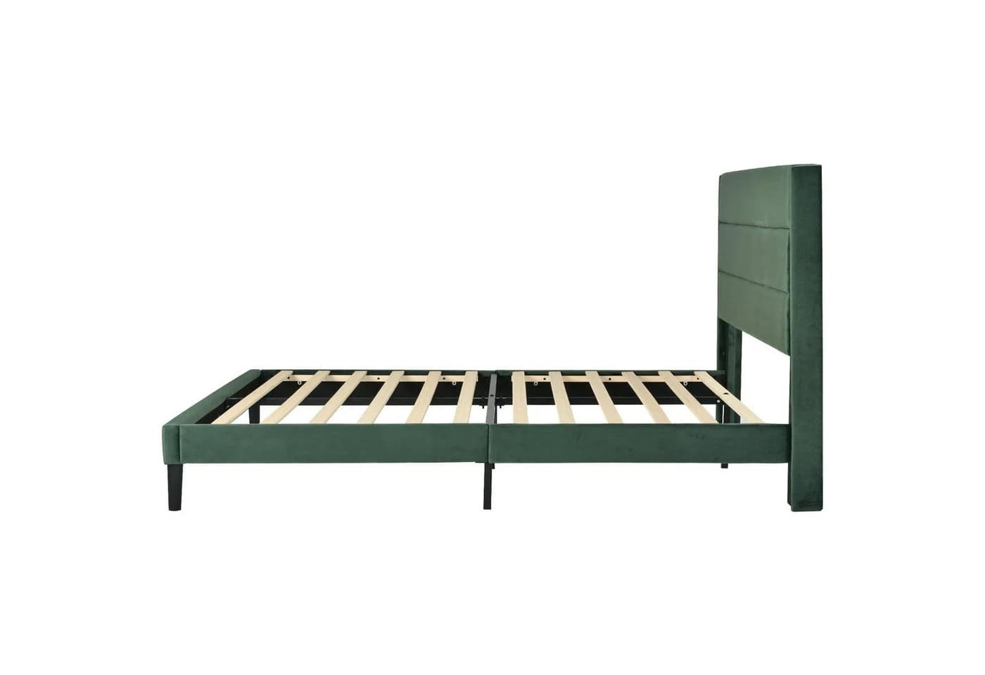 Flieks Polsterbett Doppelbett mit Lattenrost Samt 140x200cm - Bild 4