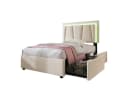Flieks Polsterbett LED-Beleuchtung Einzelbett 90x200cm mit 2 Schubladen Bild 2