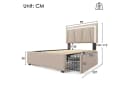 Flieks Polsterbett LED-Beleuchtung Einzelbett 90x200cm mit 2 Schubladen Bild 4