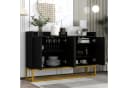 Flieks Sideboard Schwarz mit goldenen Metallbeinen Bild 3