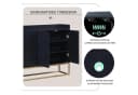 Flieks Sideboard Schwarz mit goldenen Metallbeinen Bild 4