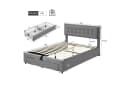 Flieks Polsterbett Hydraulisches Stauraumbett Grau Samt Bild 3