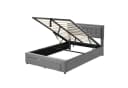 Flieks Polsterbett Hydraulisches Stauraumbett Grau Samt Bild 4