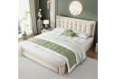 Flieks Polsterbett Hydraulisches Stauraumbett Samt Beige Bild 1