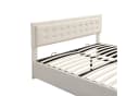 Flieks Polsterbett Hydraulisches Stauraumbett Samt Beige Bild 5