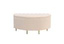 Flieks Polsterbank Beige Samt mit Stauraum und Metallbeinen Bild 2
