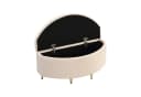 Flieks Polsterbank Beige Samt mit Stauraum und Metallbeinen Bild 4