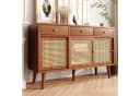 Flieks Sideboard Kommode 3 Schubladen Rattangeflecht 120x40x78cm Bild 2