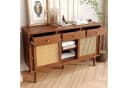 Flieks Sideboard Kommode 3 Schubladen Rattangeflecht 120x40x78cm Bild 3