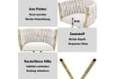 Flieks Esszimmerstuhl Set 4 St. Beige Gold 360° Drehbar Samt Bild 5