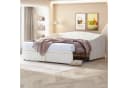 Flieks Daybett Schlafsofa mit Unterbett Beige Samt Bild 1