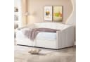 Flieks Daybett Schlafsofa mit Unterbett Beige Samt Bild 3