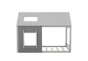 Flieks Kinderbett Hausbett Grau Massivholz mit Dach Bild 5