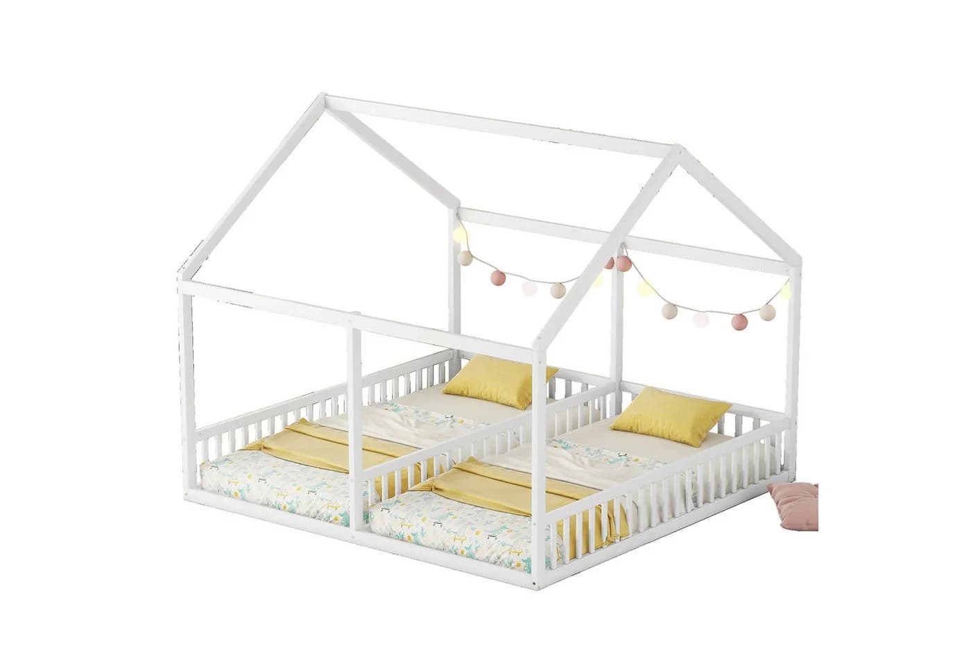 Flieks Kinderbett Massivholz Weiß Doppelbett 90x200cm - Bild 2