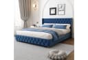 Flieks Polsterbett Massivholz Doppelbett 160x200cm mit Lattenrost und Polster-Kopfteil Bild 1