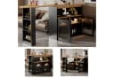 Flieks Bartisch 360° drehbar mit LED & Schrank Schwarz Bild 2