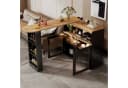 Flieks Bartisch 360° drehbar mit LED & Schrank Schwarz Bild 3