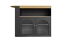 Flieks Bartisch 360° drehbar mit LED & Schrank Schwarz Bild 4