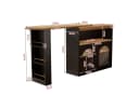 Flieks Bartisch 360° drehbar mit LED & Schrank Schwarz Bild 5