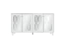 Flieks Sideboard Weiß mit 4 Spiegeltüren - Schrank für Wohnzimmer & Schlafzimmer Bild 2