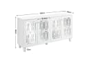 Flieks Sideboard Weiß mit 4 Spiegeltüren - Schrank für Wohnzimmer & Schlafzimmer Bild 3