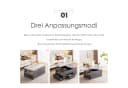Merax Couchtisch mit Schubladen und Hub-Design Grau/Schwarz Bild 1