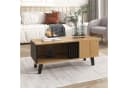 Merax Couchtisch Patchwork Holz mit Stauraum Landhausstil Bild 4